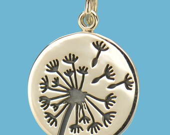 Sterling Silver Dandelion Charms, Dandelion Jewelry, Dandelion Pendant, Silver Charms, Silver Dandelion, Dandelion Necklace, Nature Jewelry