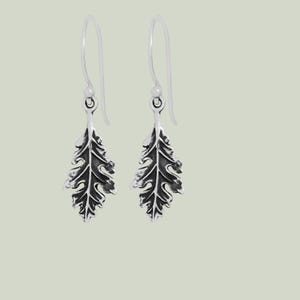 Sterling Silver Oak Leaf Earrings | Nature-Inspired Jewelry | Leaf Earrings | Gift for Nature Lovers | Leaf Dangle Earrings | Leaf Jewelry
