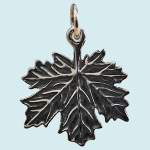 Sterling Silver Maple Leaf Charm | Maple Leaf Pendant | Maple Leaf Jewelry | Silver Leaf Jewelry | Fall Charm | Nature-Inspired Gift for Her