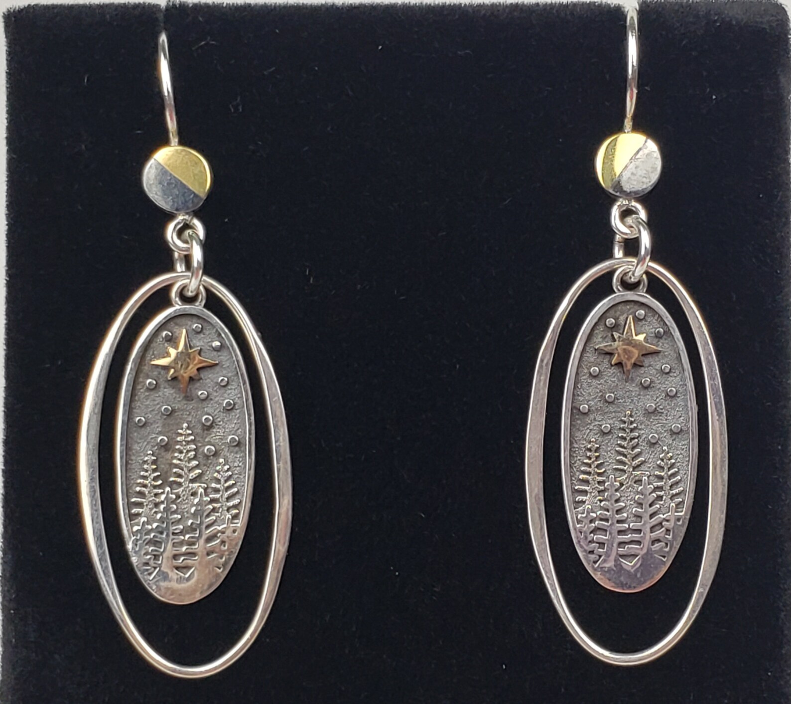 Sterling Silver Forest Scene Earrings Gift for Mom Christmas Etsy UK