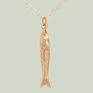 Sardine Necklace | Fish Pendant Necklace  | Fish Lover Gift | Ocean Jewelry | Fish Charm Necklace | Ocean Lover Gift | Fish Jewelry