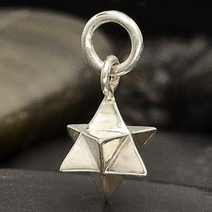 Sterling Silver Large Merkaba, Merkaba Charm, Sacred Geometry, Silver Merkaba, Merkaba Jewelry, Sacred Jewelry, Geometric Charm
