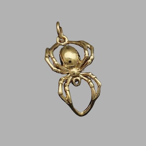 Bronze Spider Pendant, Realistic Spider, Halloween Lover Gift, Arachnid Jewelry, Spider Necklace, Halloween Jewelry, Spider Jewelry