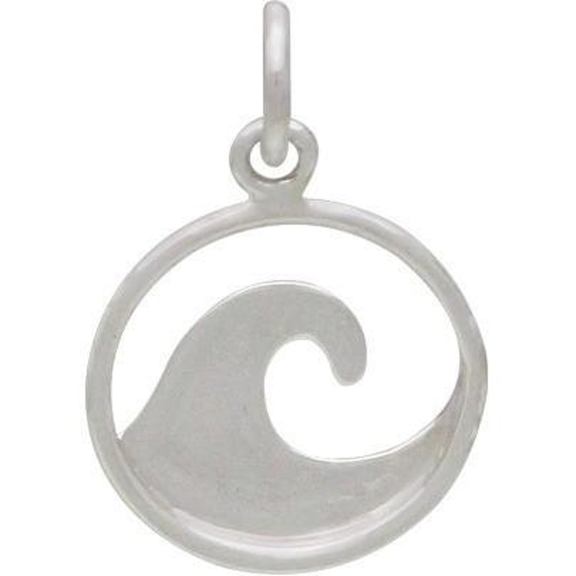 Sterling Silver Flat Plate Wave Charm Flat Plate Wave Silver - Etsy
