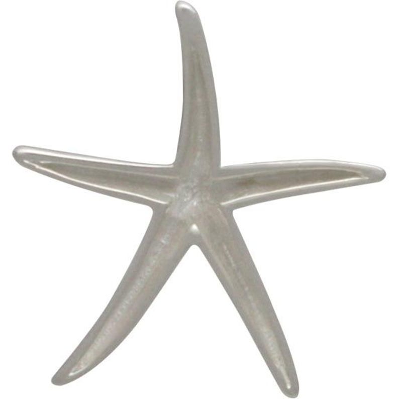 Sterling Silver Starfish Bead, Starfish Pendant, Under the Sea Charms, Ocean Lover Gift, Ocean Charms, Beach Jewelry, Starfish Necklace image 5