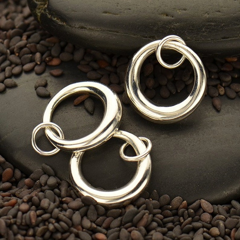 Circular Pendant Hollow Circle Geometric Charm Geometric Pendant Geometric Jewelry Sterling Silver Silver Circle Charm Hollow Form