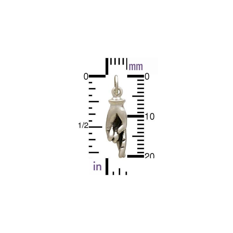 Sterling Silver Fingers Crossed Fingers Charm Silver Fingers Etsy