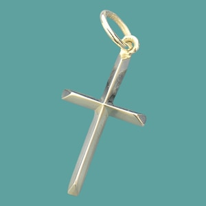 Sterling Silver Cross Charm, Silver Cross Pendant, Silver Cross Necklace, Sterling Silver Crucifix, Religious Charm, Religious Cross