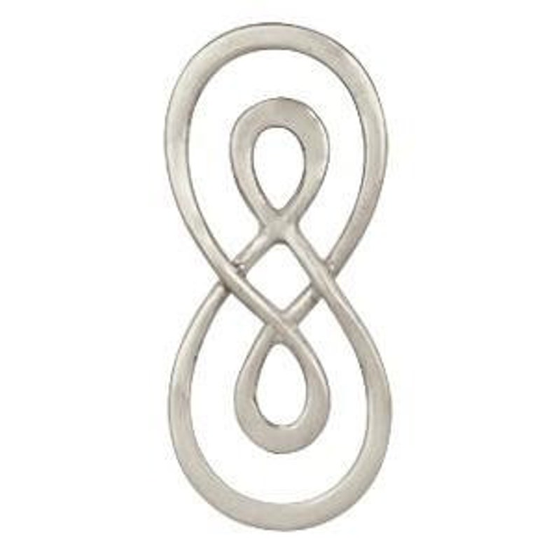 Sterling Silver, Infinity Link, Silver Pendant, Infinity Necklace, Infinity Charm, Jewelry Findings, Jewelry Supplies, Silver Jewelry Link image 2