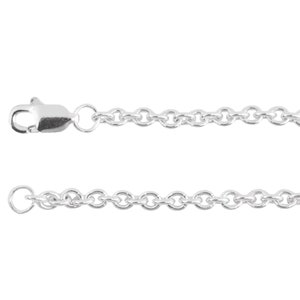 Catena portacavi, Catena portacavi in argento Sterling, Catena d&#39;argento per ciondoli, Collana a catena, Catena d&#39;argento 925 Sterling, Catena per Charms