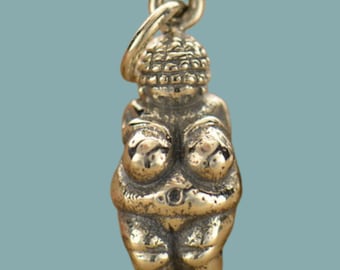 Sterling Silver Venus of Willendorf Charm Pendant, Fertility Gift, Gift for Women, Venus Charm, Fertility Goddess, Mother Goddess,