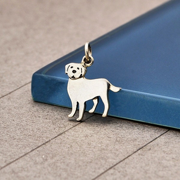 Sterling Silver Labrador Dog Charm, Dog Charm, Silver Dog Charm, Pet Charm, Pet Jewelry, Pet Lover Charm, Dog lover Charm