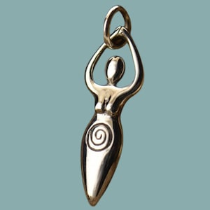 Sterling Silver Fertility Goddess Charm, Goddess Pendant, Moon Goddess Charm, New Mother Charm, Childbirth Charm, Fertility Jewelr