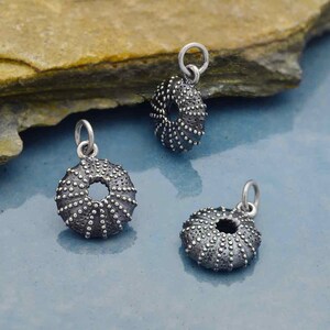 Sea Urchin, Sterling Silver Charm, Sea Urchin Shell, Beach Wedding, Bridesmaid Gift, Ocean Jewelry, Beach Jewelry, Sea Urchin Pendant,