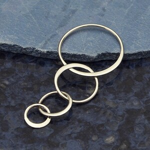 Sterling Silver Circle of Life Circle Link, 4 Circle Link, Silver Circle Link, 4 Circle Finding, Charm Link, Circle Jewelry