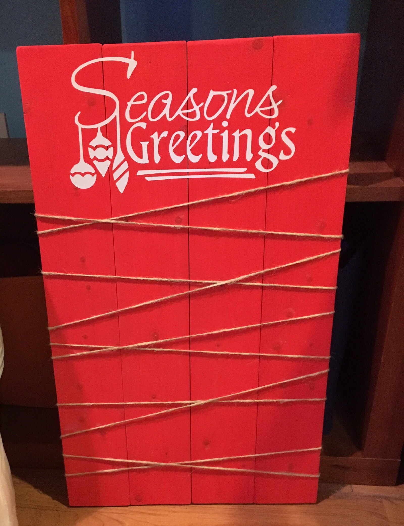 Christmas Card Display, Christmas Card Holder, Holiday Greeting Card Holder, Merry Mail Sign