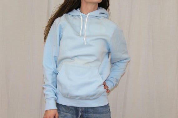 Vintage 70s Light Blue RAGLAN Slv Soft Retro Cott… - image 3