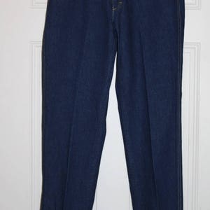 Vintage 80s LEE Dark Wash High Waist Slim Tapered Retro MOM Jeans 15 NOS 32x33 image 4