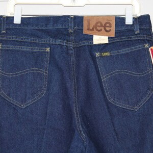 Vintage 80s LEE Dark Wash High Waist Slim Tapered Retro MOM Jeans 15 NOS 32x33 image 7