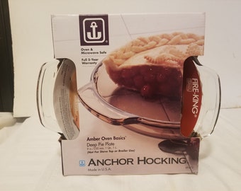 anchor ovenware deep pie plate