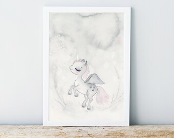 Nursery Decor, Unicorn, Whimsical Art Print, Nursery Art, Children's Art, Nursery Prints, Art, Kids Room Decor, Childrens Decor, Wall Decor