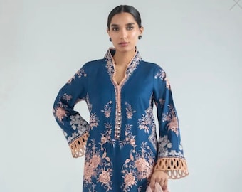 Sana Safinaz Pret Embroidery Silk Kurta