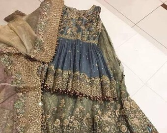 pakistani peplum wedding dress