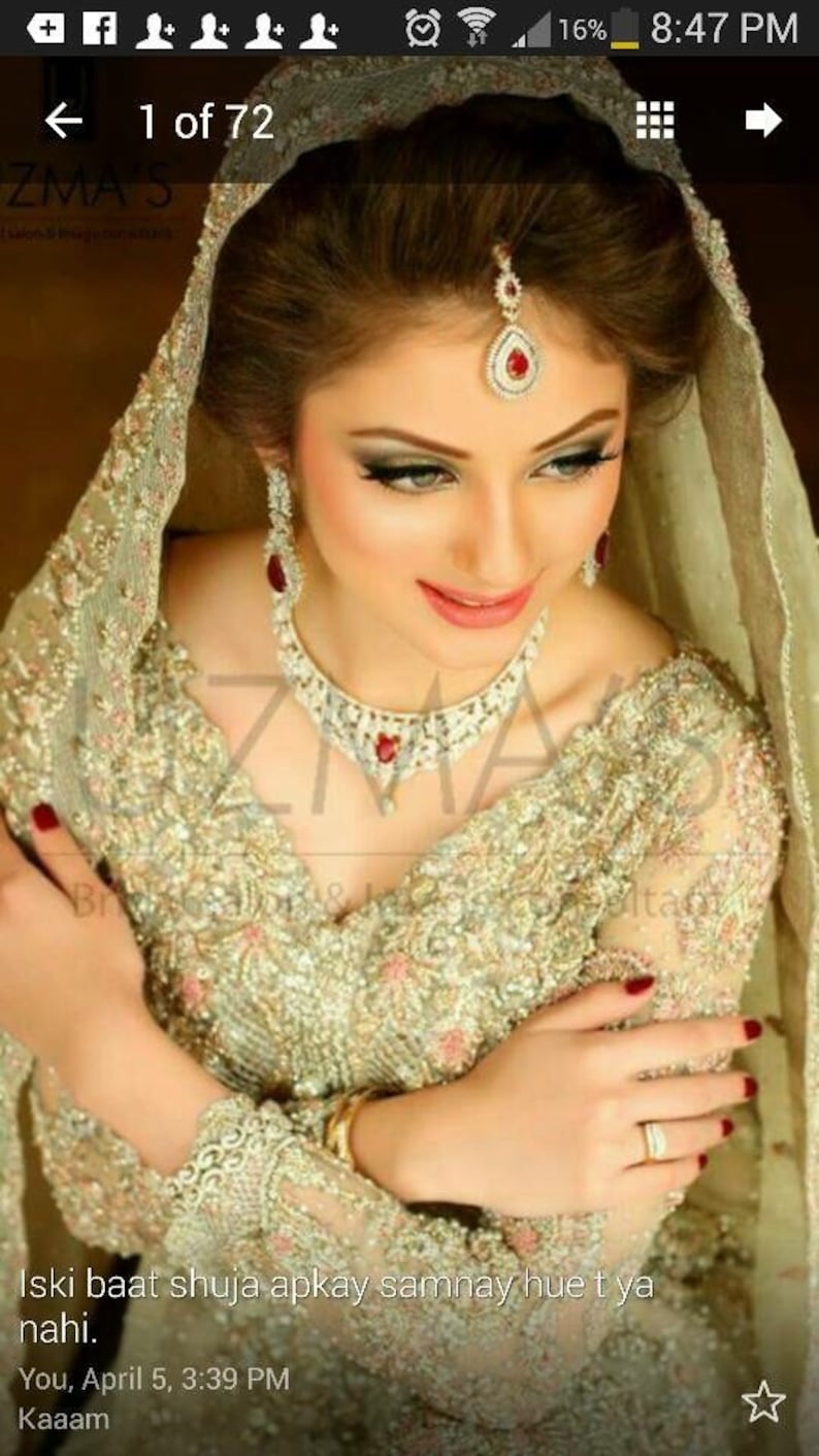 Pakistani Bridal Dress Pastel Green and Pink Heavy Wedding Formal Dress Indian, Pakistani, Bollywood Bridal Dress image 2
