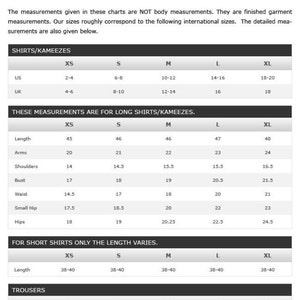 Puede incluir: Tabla de tallas para camisas y pantalones en pulgadas. La tabla incluye medidas de longitud, mangas, hombros, pecho, cintura, cadera, caderas y pu&ntilde;os. La tabla tambi&eacute;n incluye tallas de EE. UU. y Reino Unido para camisas.