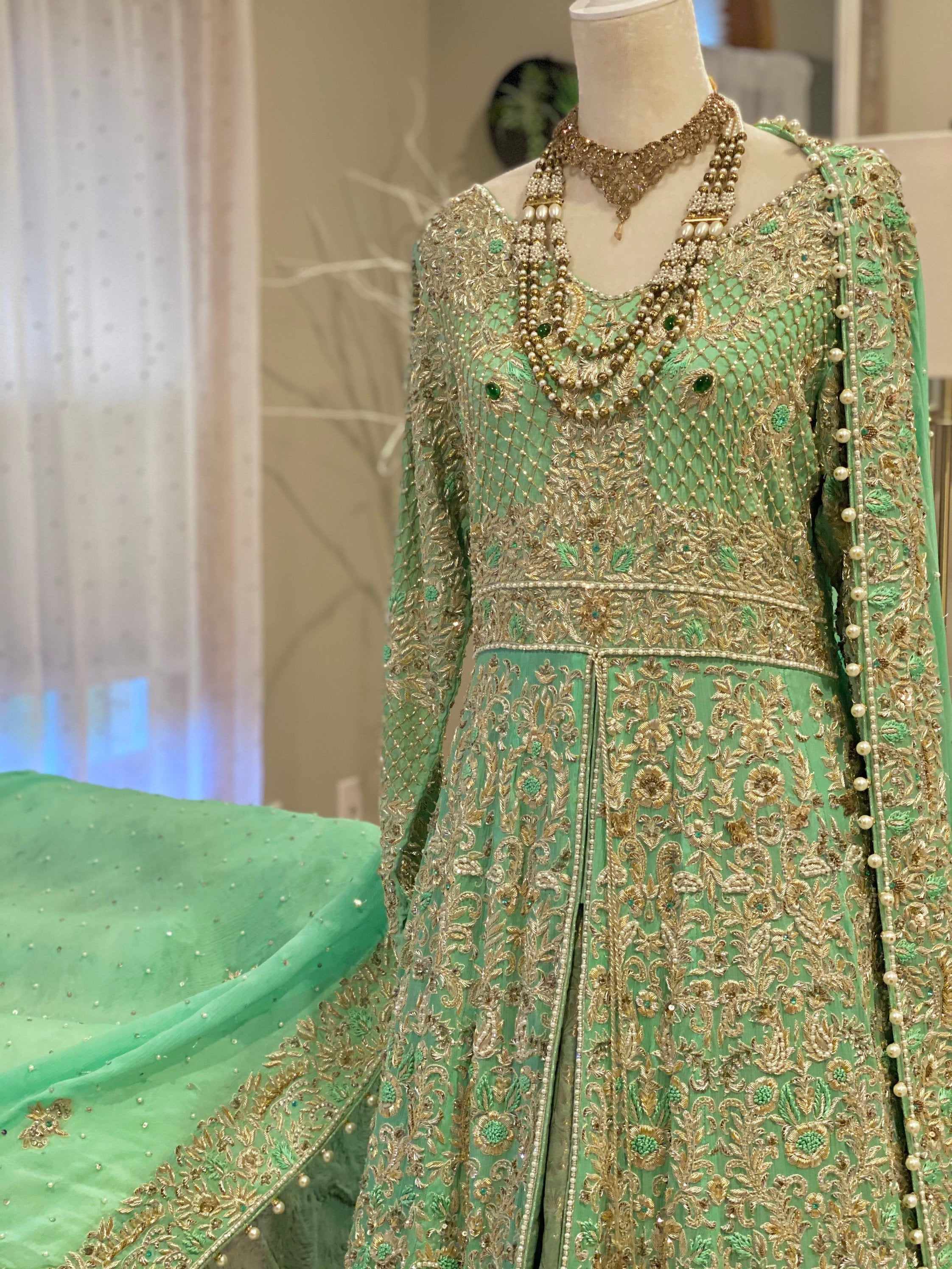 Pakistani Bridal Dress Elan Inspired Garden of Evening Mist Gown