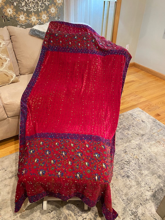 hot pink velvet shawl