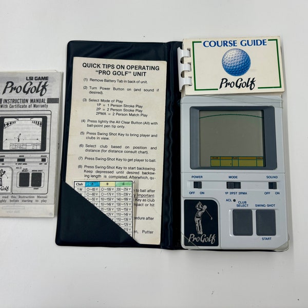 VTG 1984 Bandai LSI Pro Golf Handheld Electronic Game English TESTED