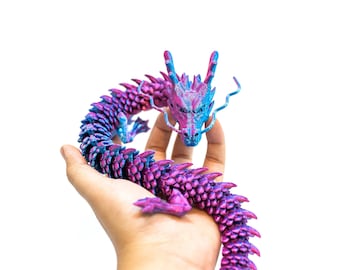 ¡Dragón articulado impreso en 3D MULTICOLOR!