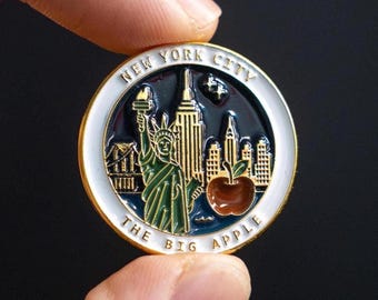 New York City Enamel Pin 1" Big Apple