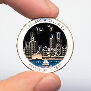 Chicago Enamel Pin