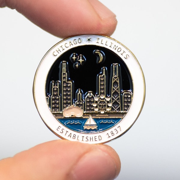 Chicago Emaille Pin