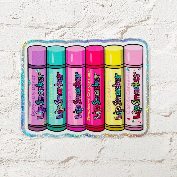 Lip Smackers Holographic Sticker | Pixie Dust Holo | 90s Sticker | Sticker | Diecut Stickers | Aesthetic Stickers |