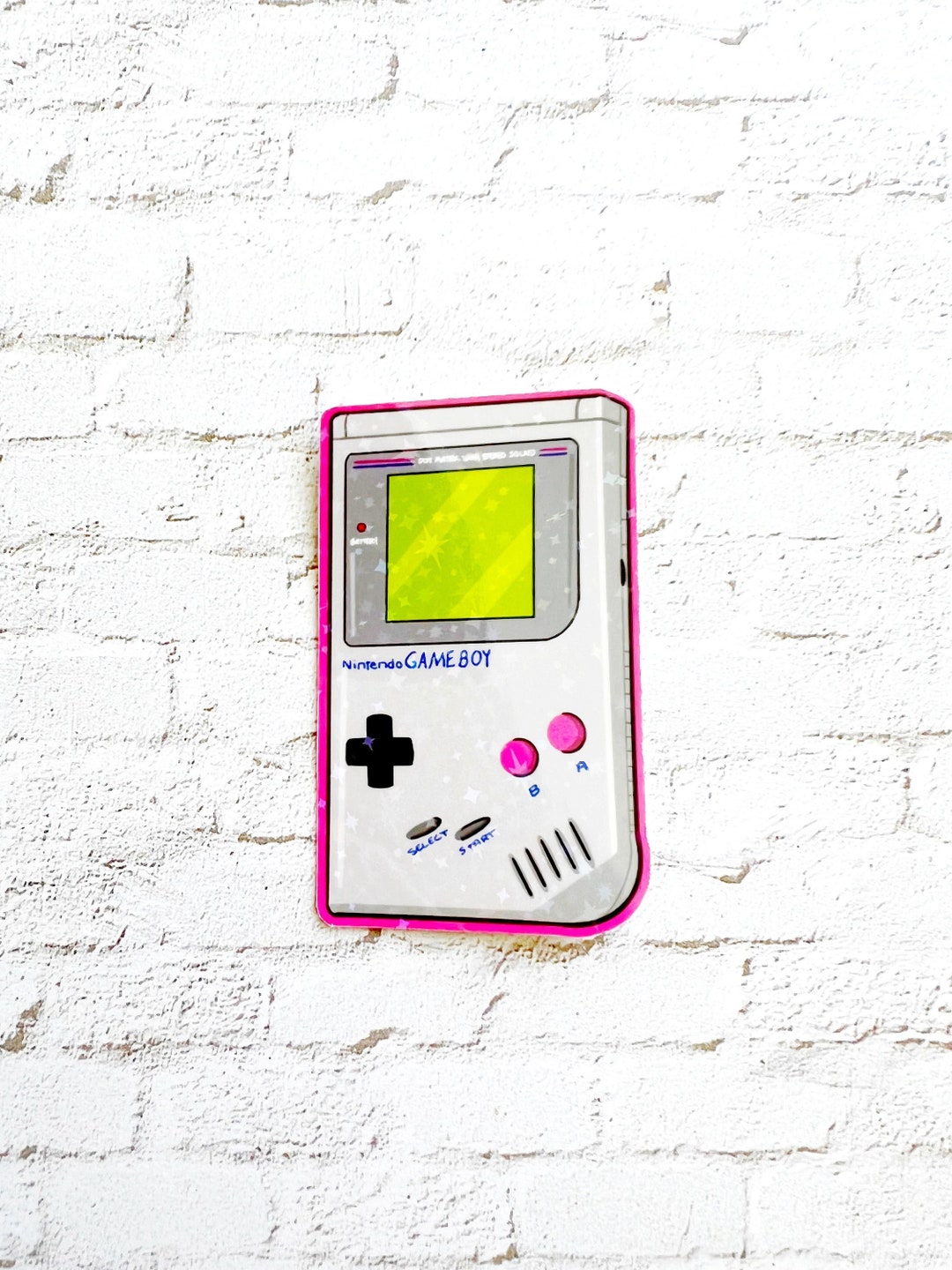 Gameboy Holographic Sticker | Sparkly Sticker | 90s Sticker | Diecut ...