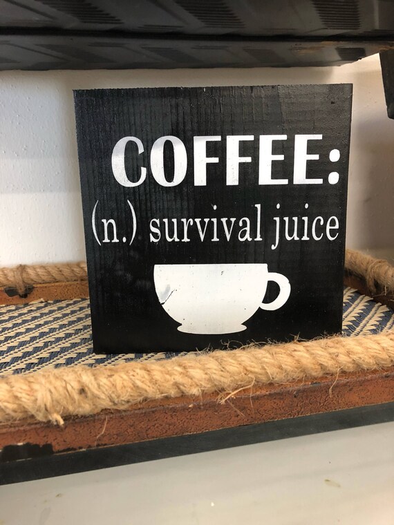Wooden Coffee Sign/ kitchen decor Etsy