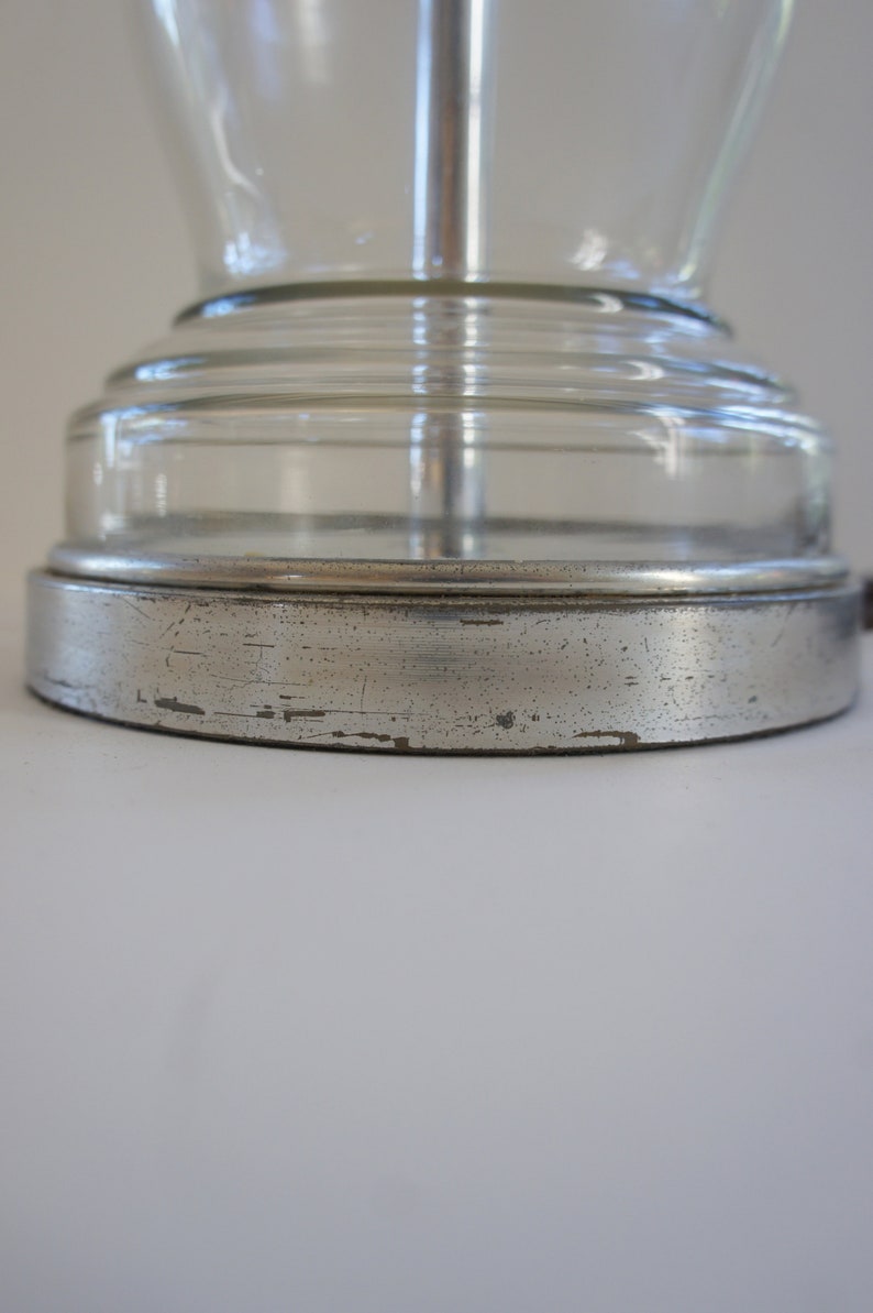 Warren Kessler Glass and Chrome Baluster Table Lamp image 4