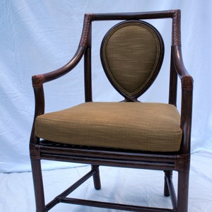 Vintage McGuire Model No. M-26 Rattan and Leather Corner Wraps Arm Chair image 7