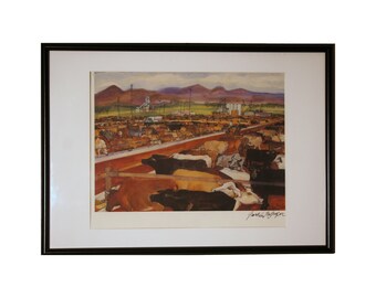 Franklin McMahon "On the Farm" Signed and Framed Art Print