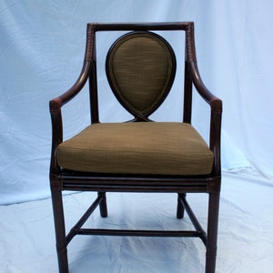 Vintage McGuire Model No. M-26 Rattan and Leather Corner Wraps Arm Chair image 10