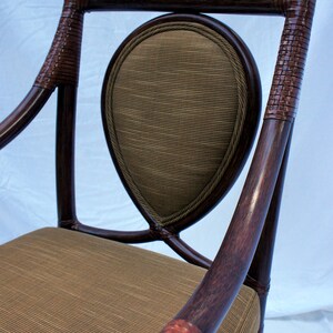 Vintage McGuire Model No. M-26 Rattan and Leather Corner Wraps Arm Chair image 6