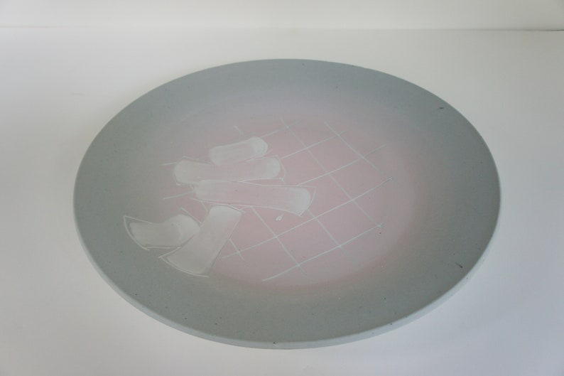 1970s Vintage Mid-Century Modern Art Pottery Platter image 3