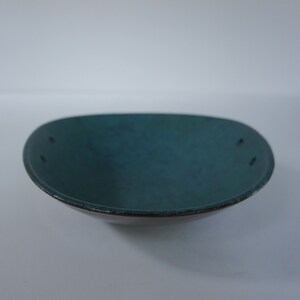 Carstens Tonnieshof Pottery Turquoise Blue Oval Bowl image 8