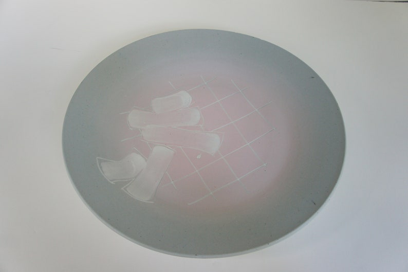 1970s Vintage Mid-Century Modern Art Pottery Platter image 4