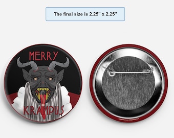 Merry Krampus Pinback Button