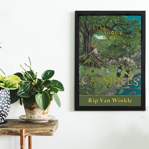 Póster turístico de Rip Van Winkle para Catskill