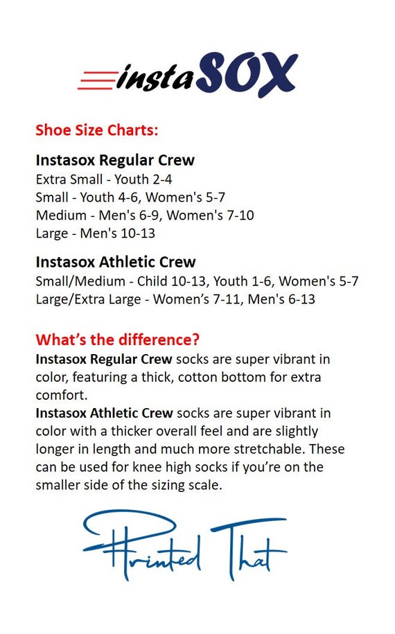 Pizza Mania Size Chart